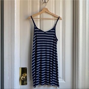 Mossimo Supply Co Navy & White Stripe Ribbed Dress